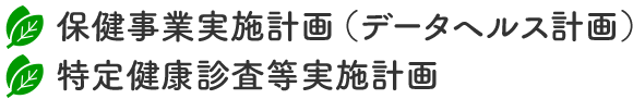 保健事業実施計画（データヘルス計画）　特定健康診査等実施計画